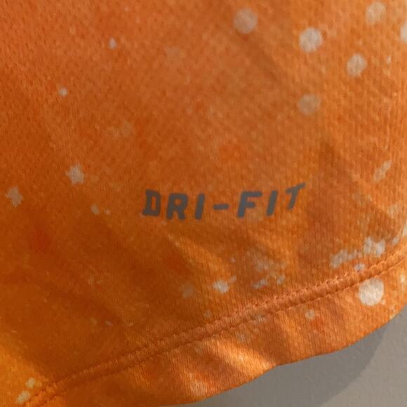 Nike Dri-Fit Tank Top Orange Splatter Design Size Small Loose Fit - Picture 6 of 6